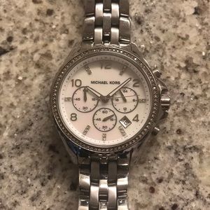 Michael Kors stainless steel large faced watch